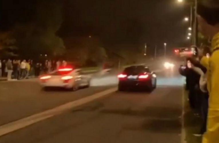 Illegális gyorsulást vettek videóra Budapesten, hajszálon múlt a baleset