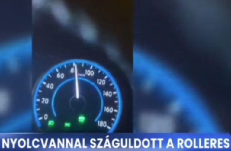 80 km/órával száguldott egy rolleres