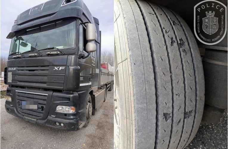 Gyorshajtó teherautós bukott le