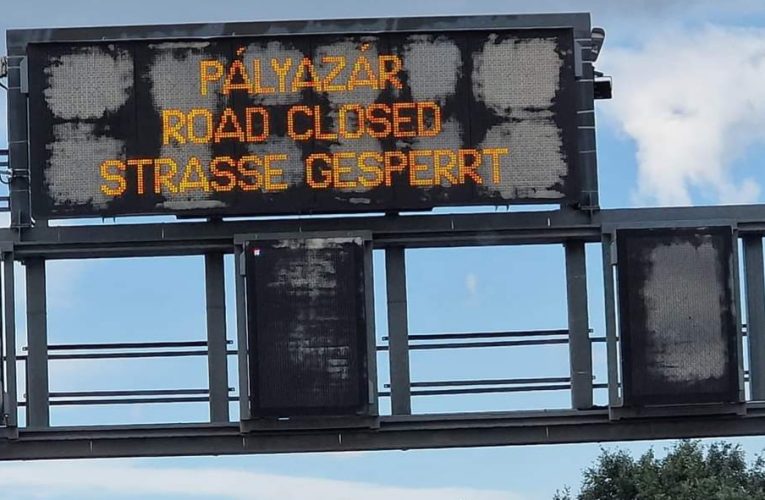 Teljes lezárás az M1–M7 kivezetőn