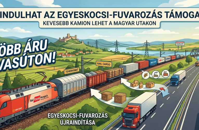 Újraindulhat az egyeskocsi-fuvarozás támogatása – kevesebb kamion lehet az utakon