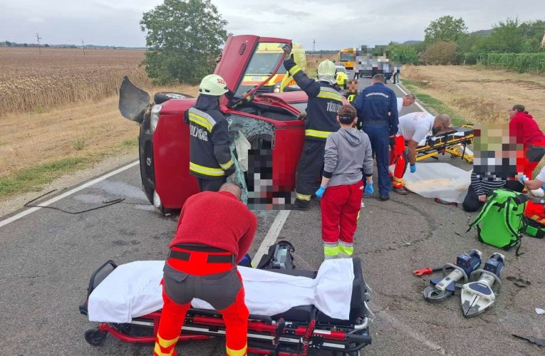 Felborult egy autó az 56-os főúton